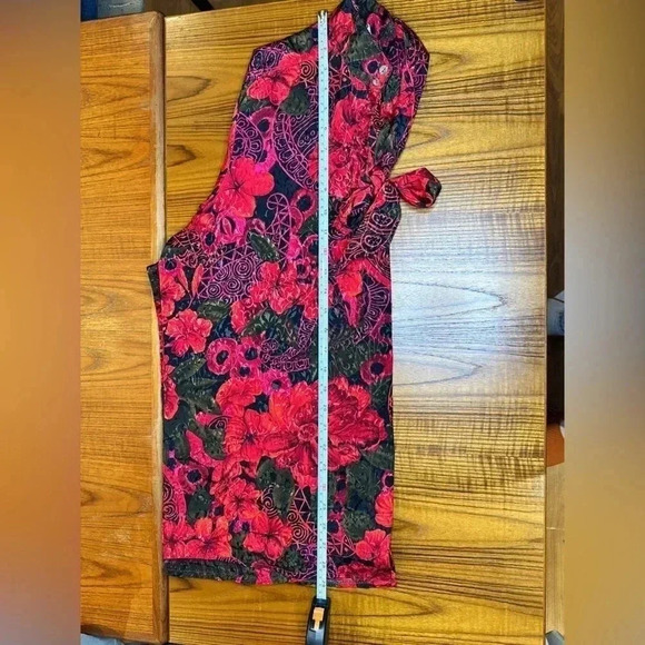 Vintage red floral button down blouse size:L. Antels MXM - Picture 3 of 6